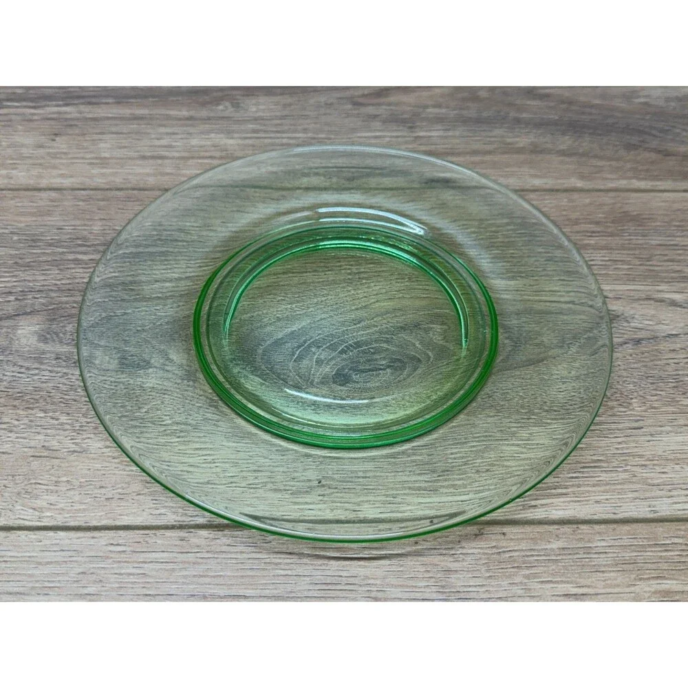 Green Depression Uranium Vaseline Glass 8